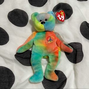 Rare First Edition PVC Ty Beanie Baby Peace